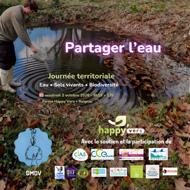 Partager l’eau à la ferme Happy’Vers – Reignac | 2 octobre 2026.