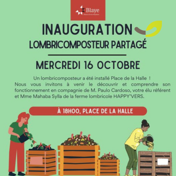 Inauguration du lombricomposteur partagé à Blaye